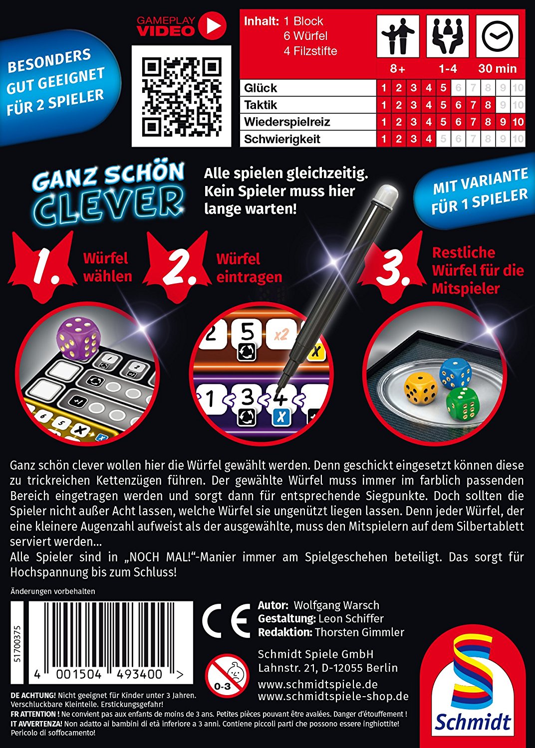 Ganz schön clever - Spiel
