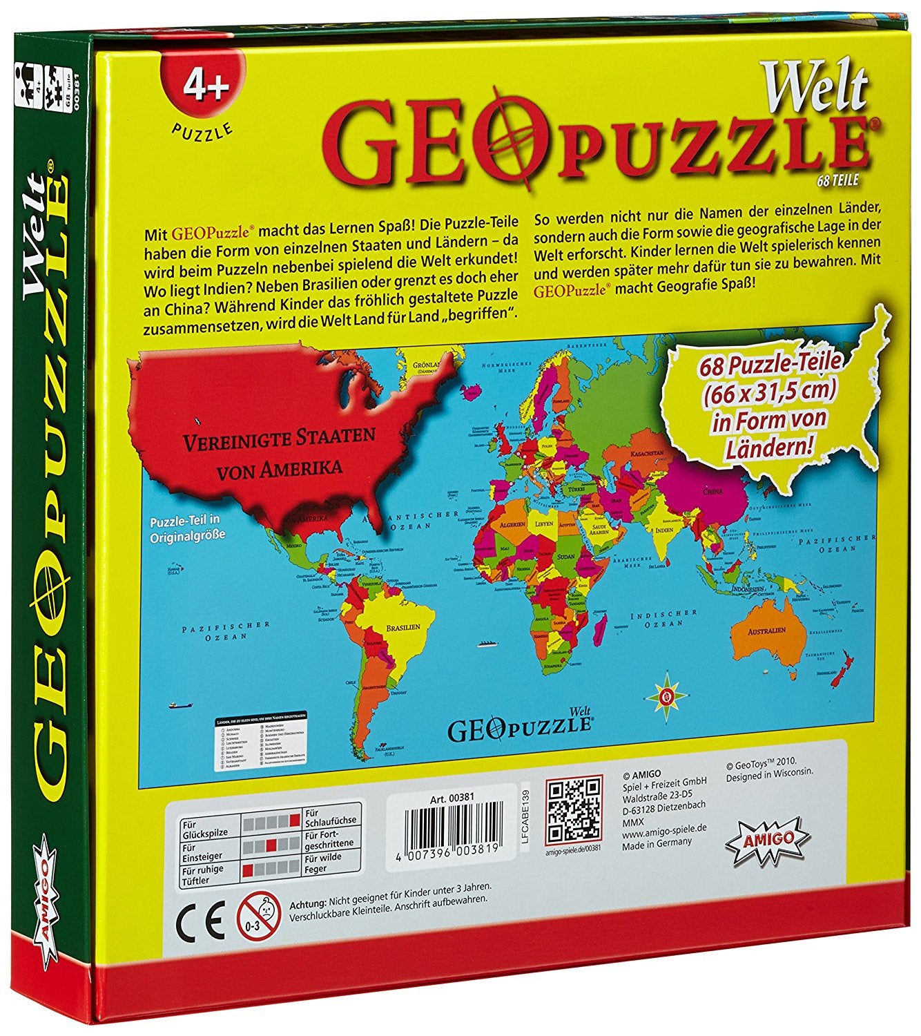 Amigo 00381 - GeoPuzzle - Welt