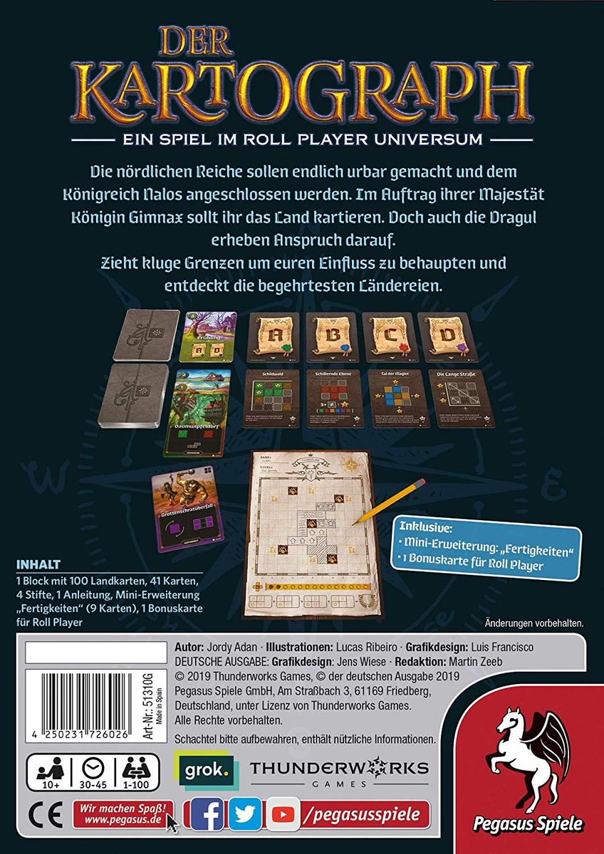 Pegasus Spiele 51310G - Der Kartograph