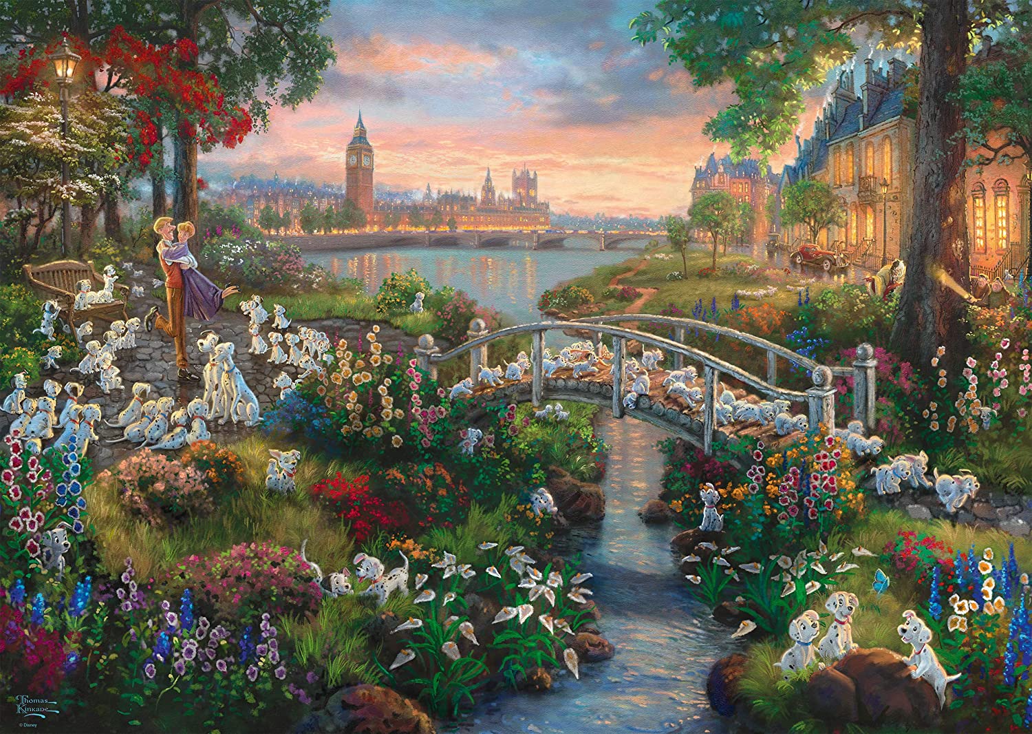 Disney, 101 Dalmatiner - 1000 Teile Puzzle (Thomas Kinkade)