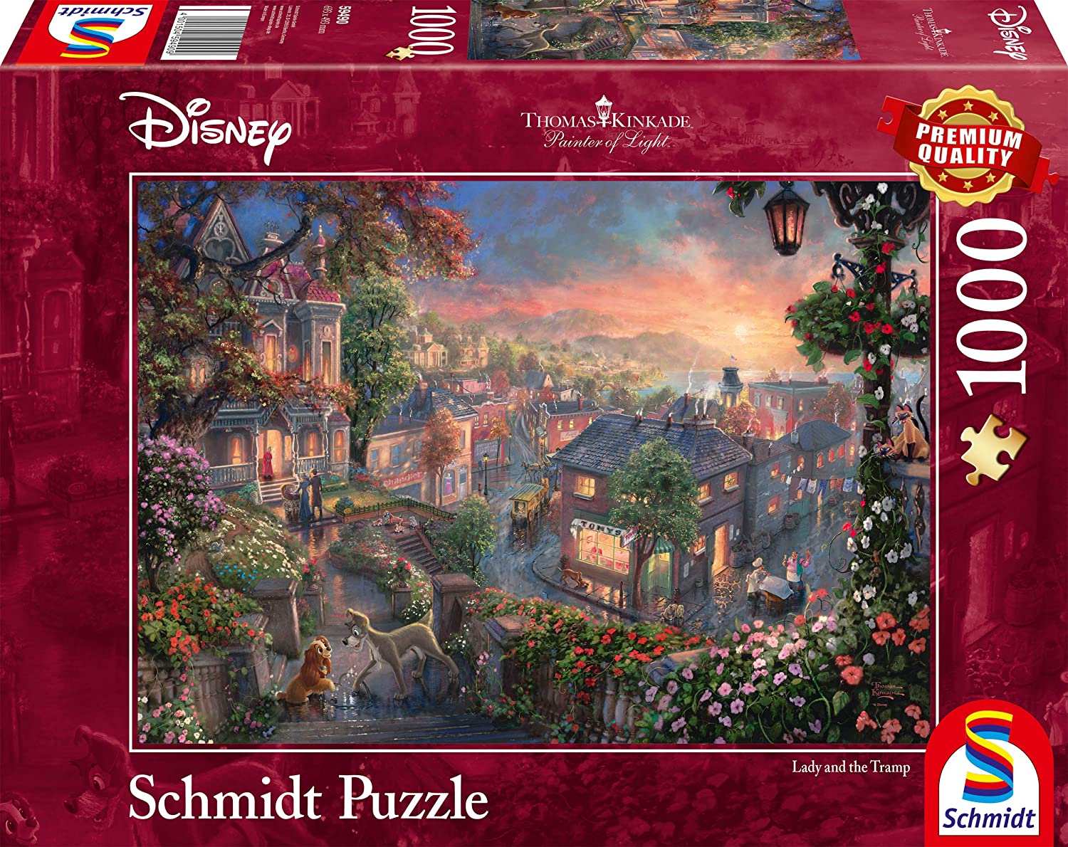 Disney, Susi und Strolch - 1000 Teile Puzzle (Thomas Kinkade)