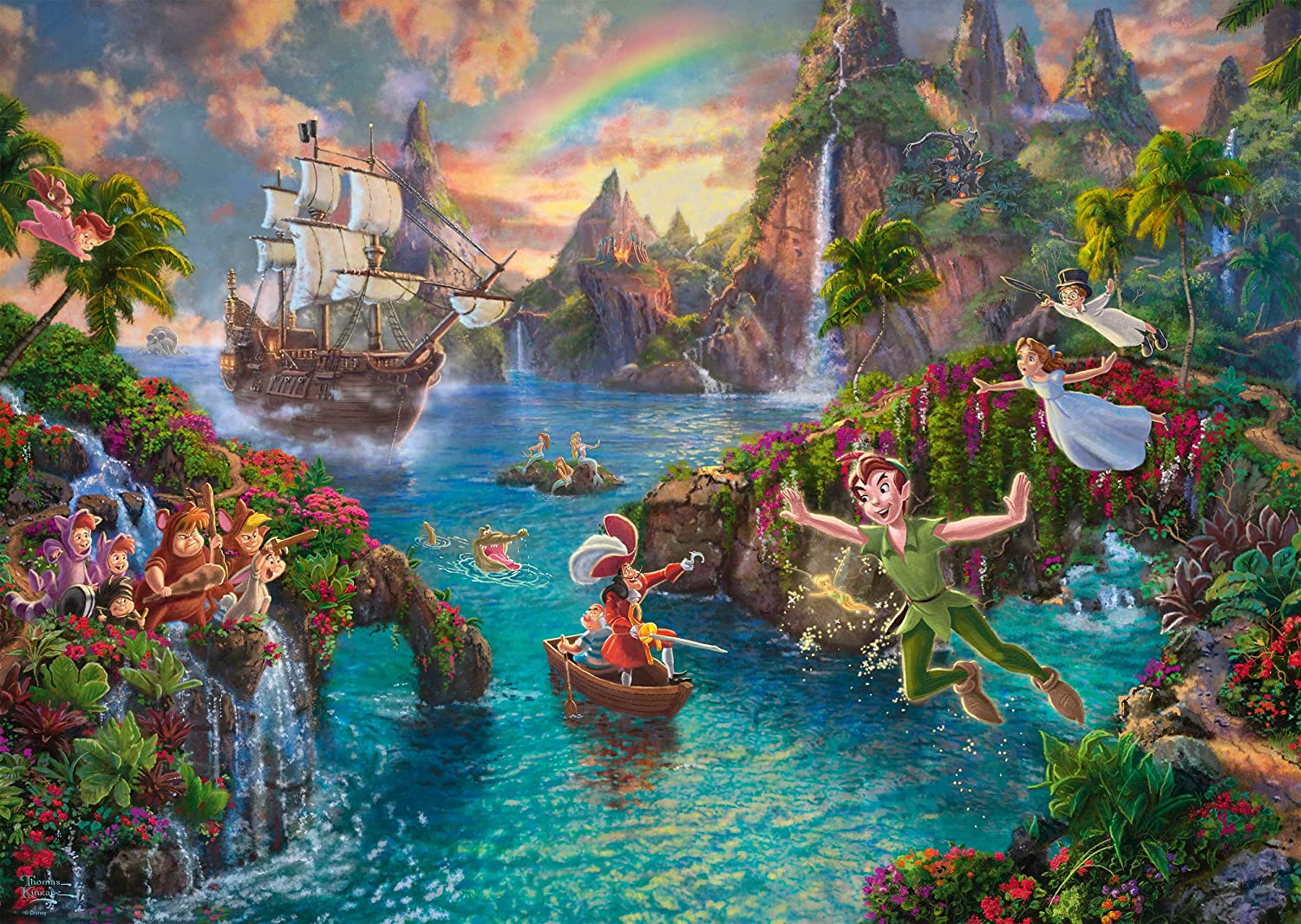 Disney, Peter Pan - 1000 Teile Puzzle (Thomas Kinkade)
