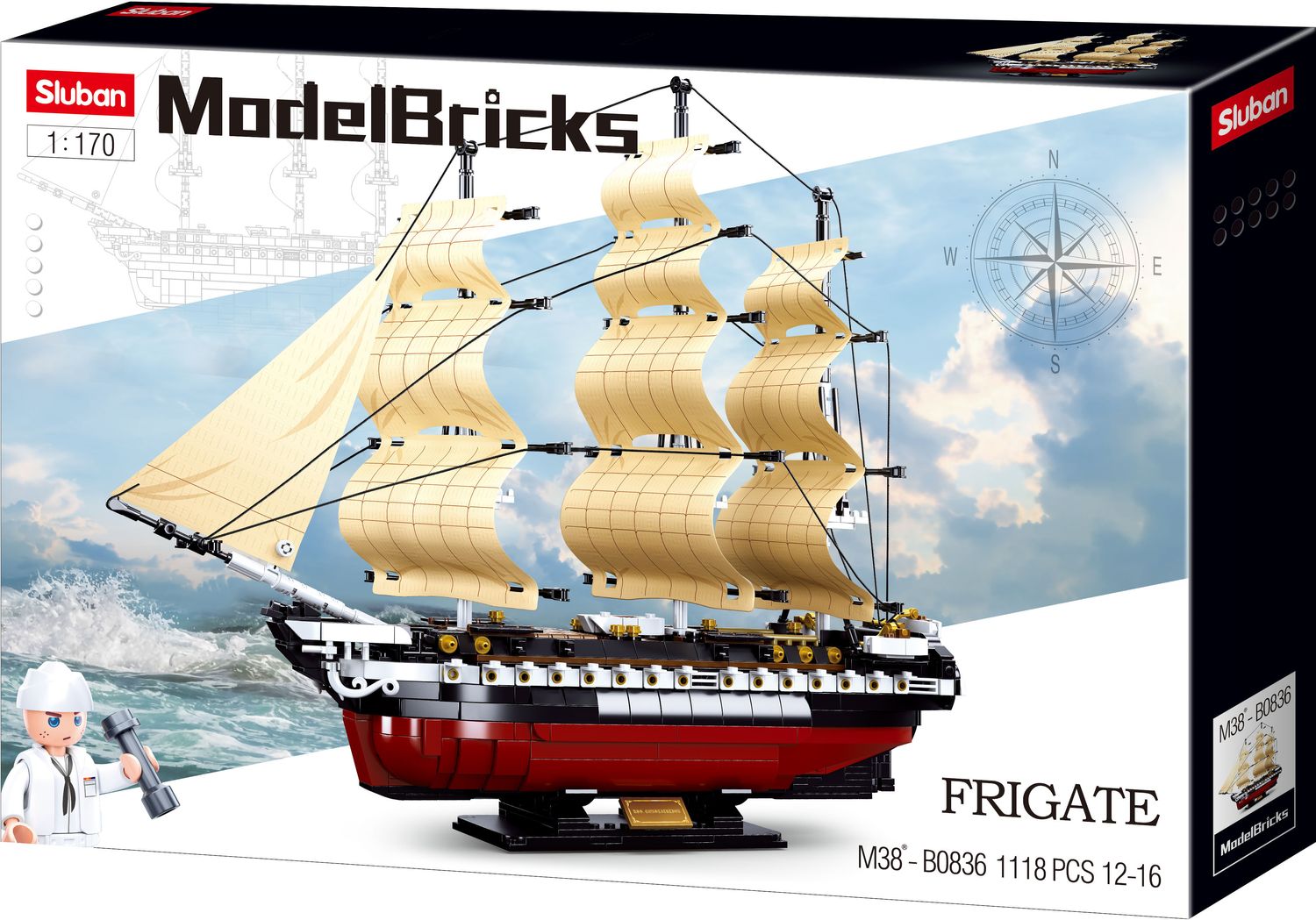 Sluban M38-B0836 - Model Bricks - Frigatte