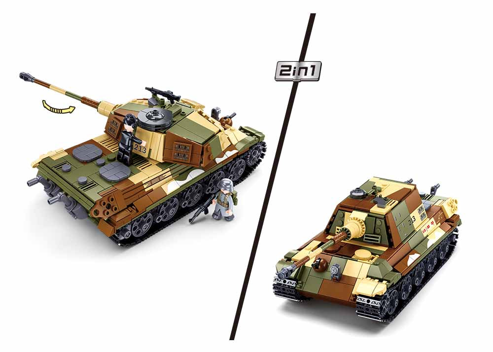 Sluban M38-B0980 - Army Battle of Budapest - Großer Deutsche Panzer 2in1