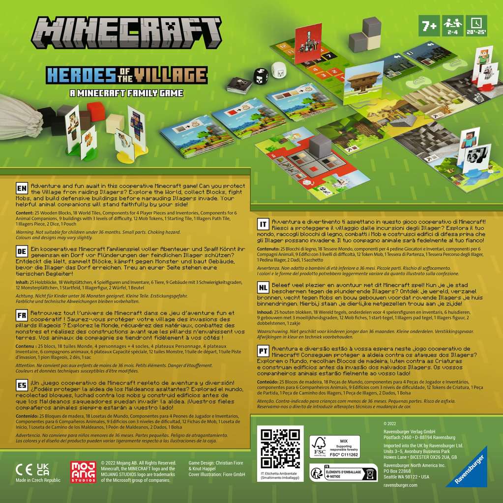 Minecraft Heroes of the Village - Brettspiel
