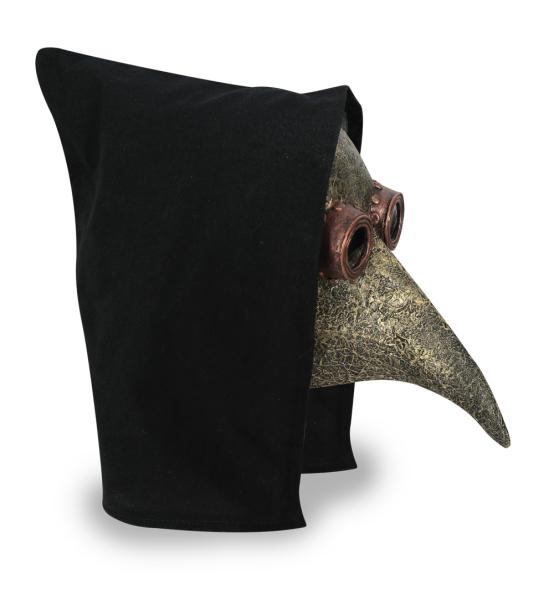 Halbmaske Pestmaske mit Haube - 1-teilig - Adult