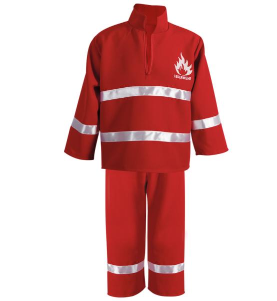 Feuerwehrmann rot - Kostüm 2-teilig - Kids (Größe 104)