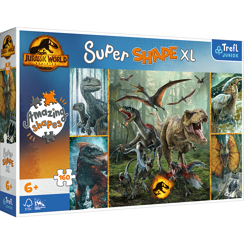 Jurassic World - Junior Super Shape XL Puzzle 160 Teile