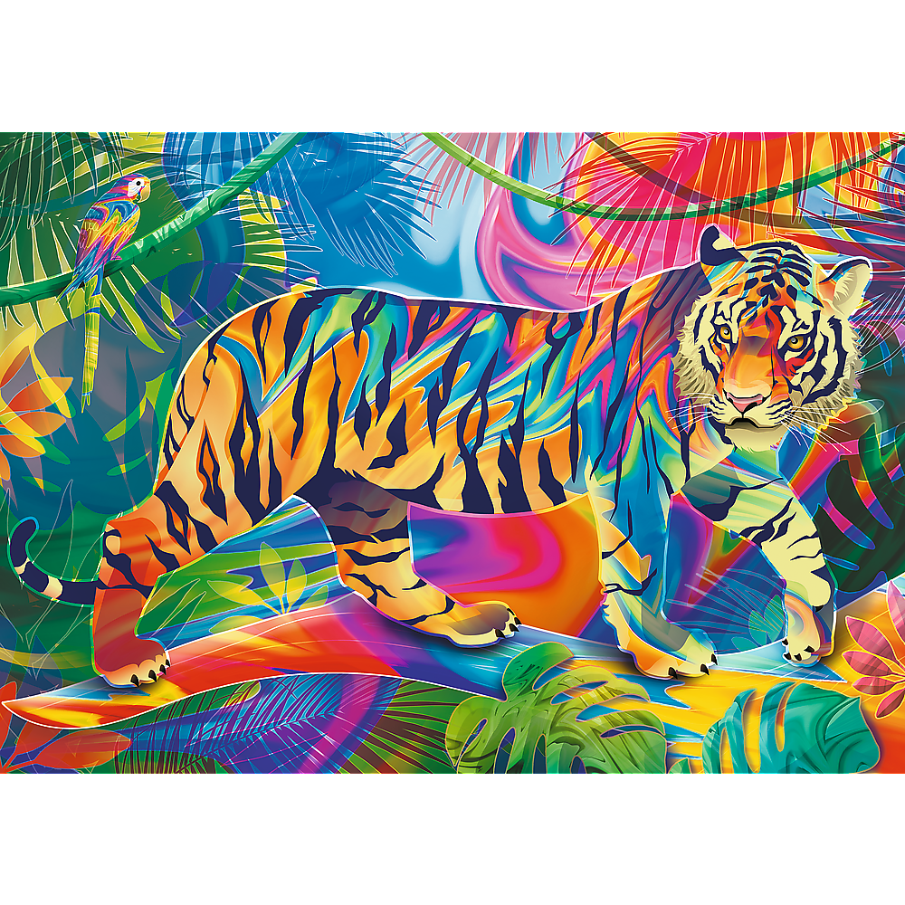 Farbspritzer Tiger - UFT Puzzle 500 Teile