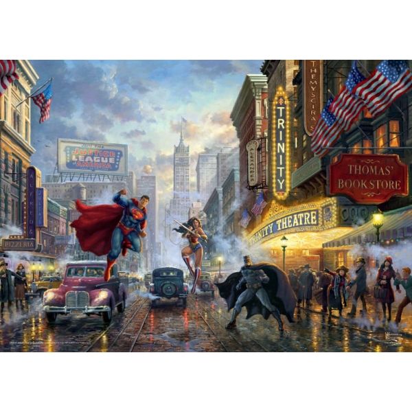 Batman, Superman and Wonder Woman - Puzzle 1000 Teile - Thomas Kinkade Collection