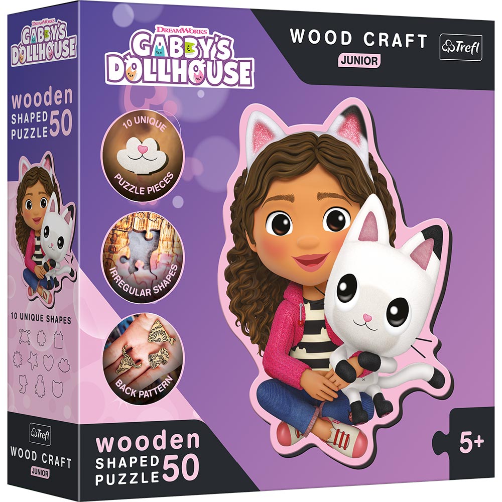 Gabby´s Dollhouse - Holz Form Puzzle 50 Teile
