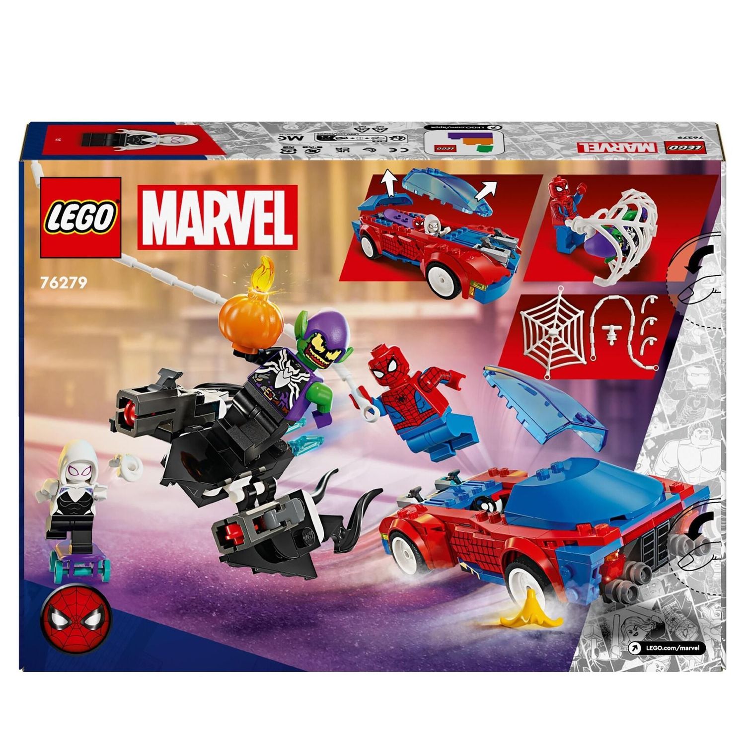 LEGO® 76279 Marvel Super Heroes™ - Spider-Mans Rennauto & Venom Green Goblin (227 Teile)
