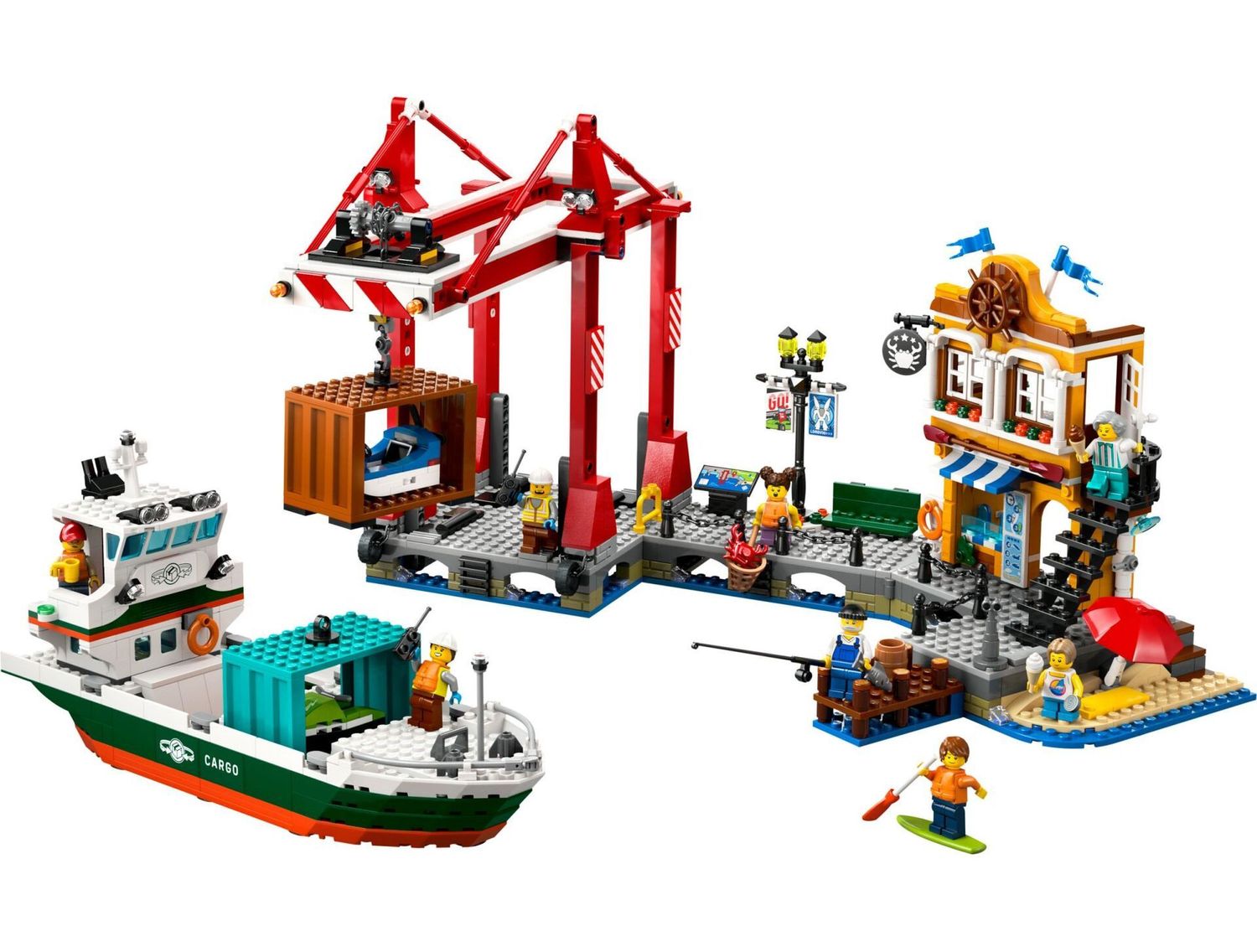 LEGO® City 60422 - Hafen mit Frachtschiff (1226 Teile)