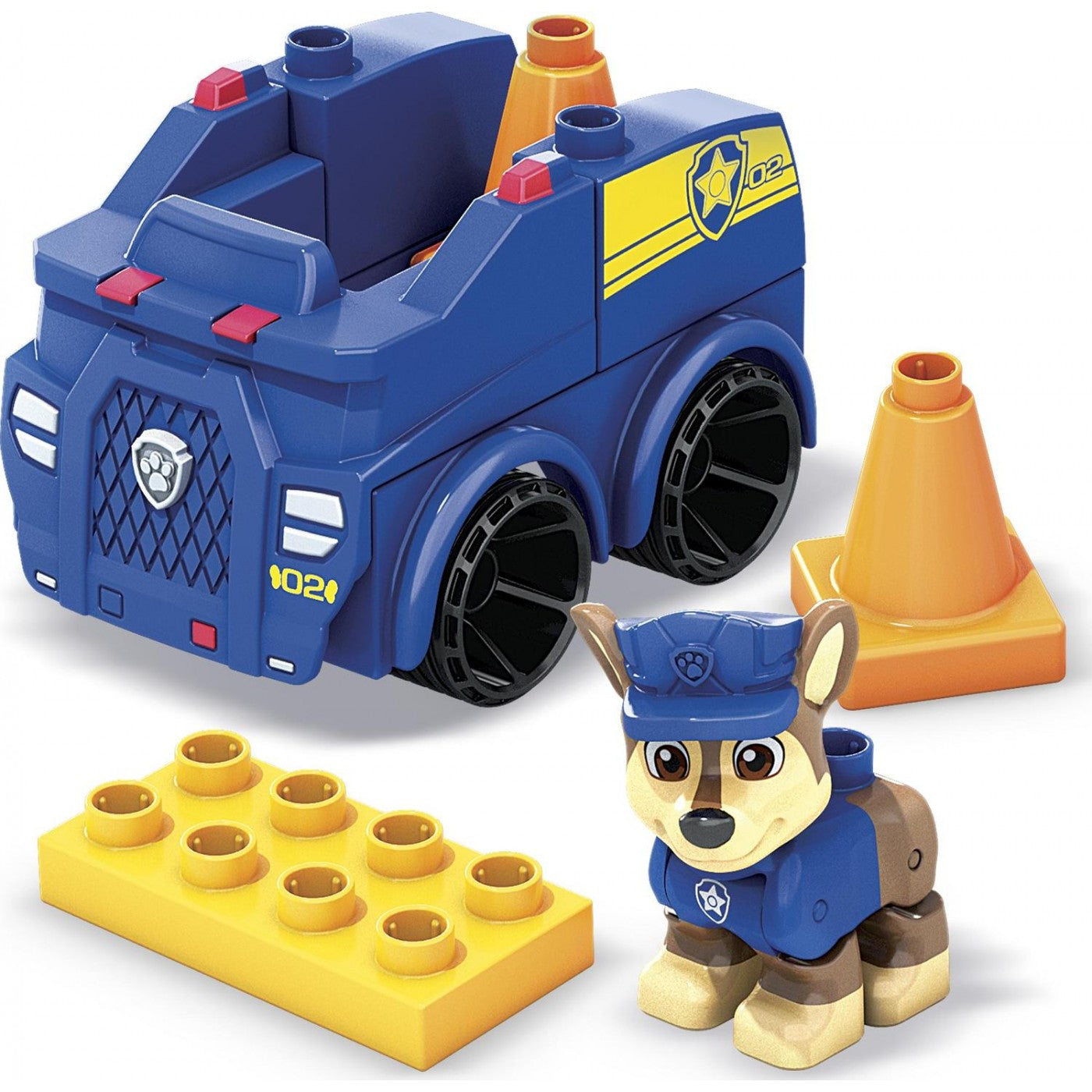 Mattel HDJ33 - Mega Blocks - Junior Builders - Paw Patrol - Chase Polizeiauto