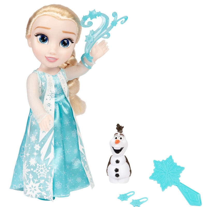 Disney Frozen / Eiskönigin - "My Singing Friend Elsa & Olaf" - Elsa Puppe mit Sound - 38 cm