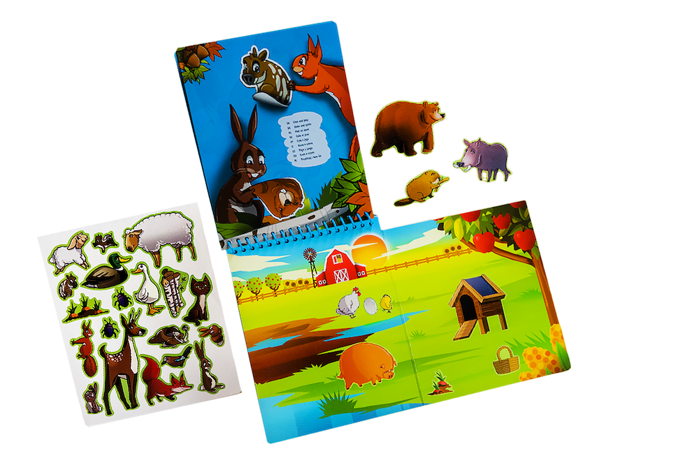 Qwi Toy 3 in 1 Spielbuch - Tiere