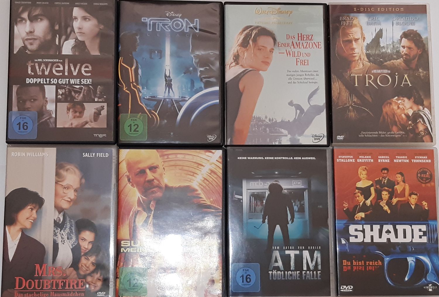 DVDs gebraucht aus Sammlungsauflösung gemischt von FSK 0 bis FSK 16