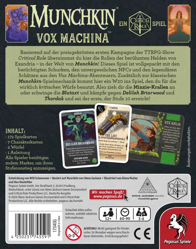 Munchkin Vox Machina – Familienspiel