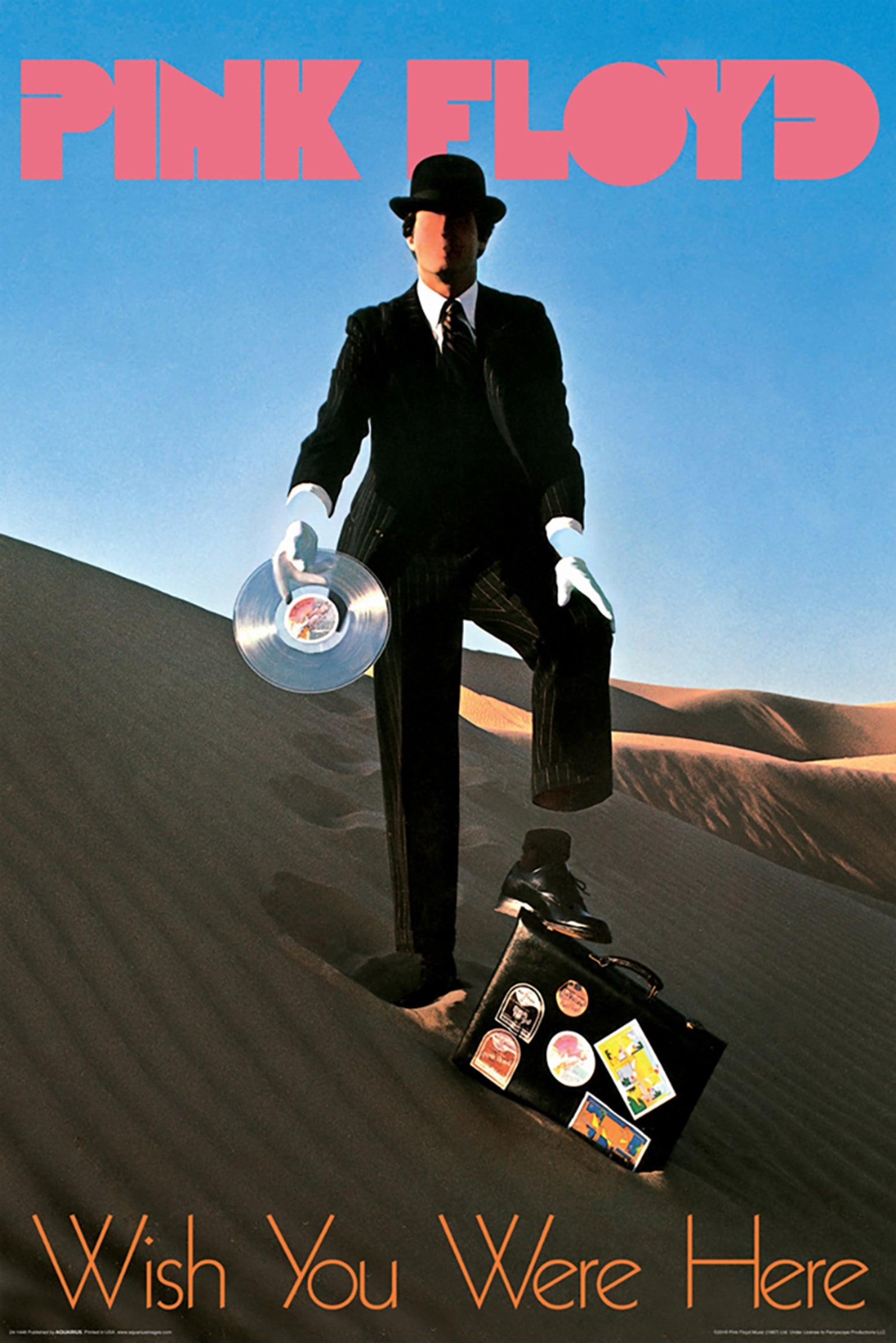 Pink Floyd Wish You Were Here Record Man Poster