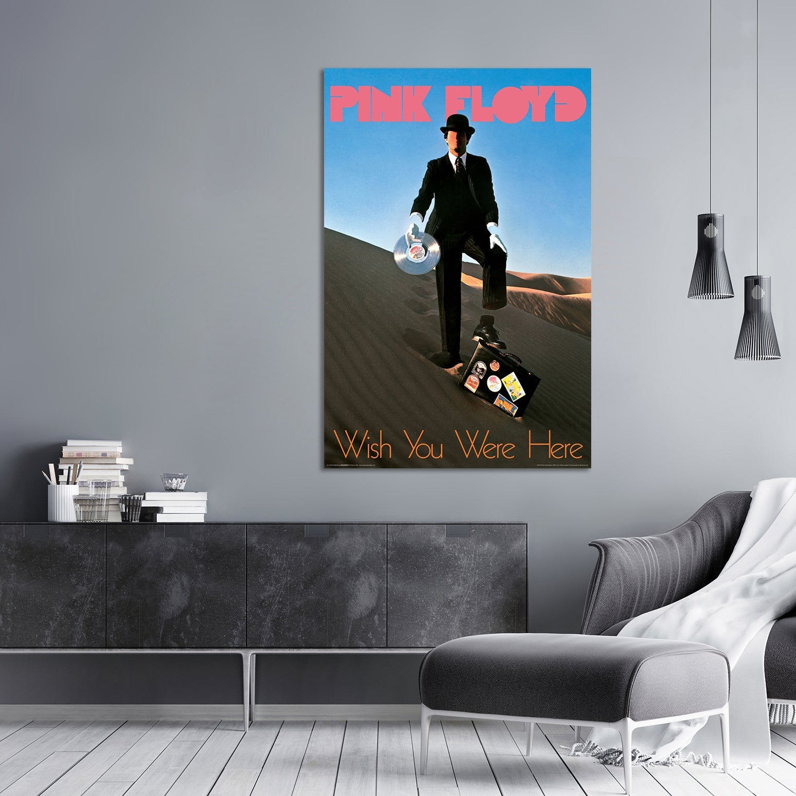Pink Floyd Wish You Were Here Record Man Poster