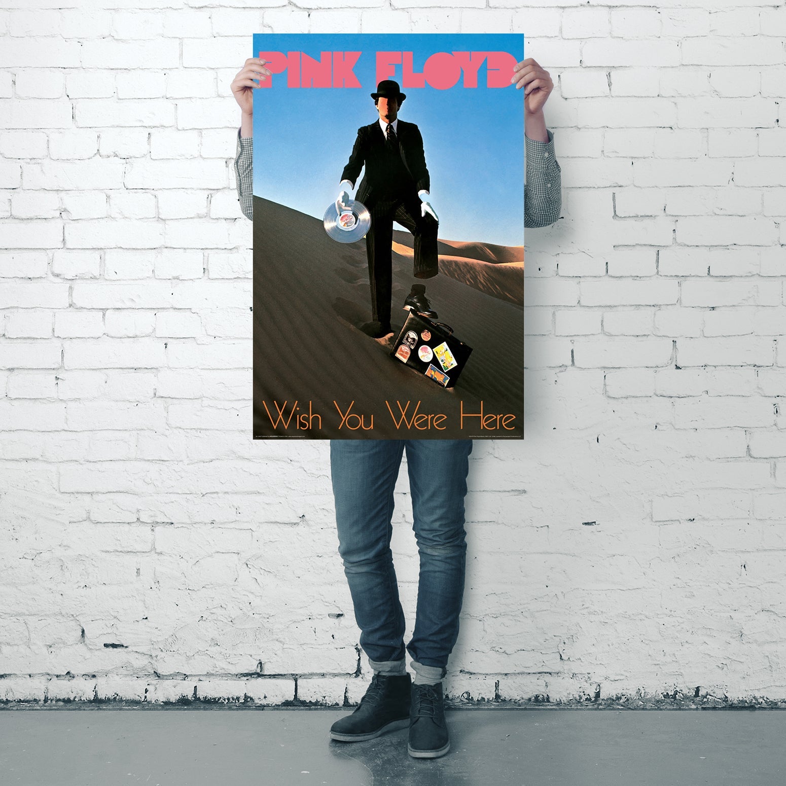 Pink Floyd Wish You Were Here Record Man Poster