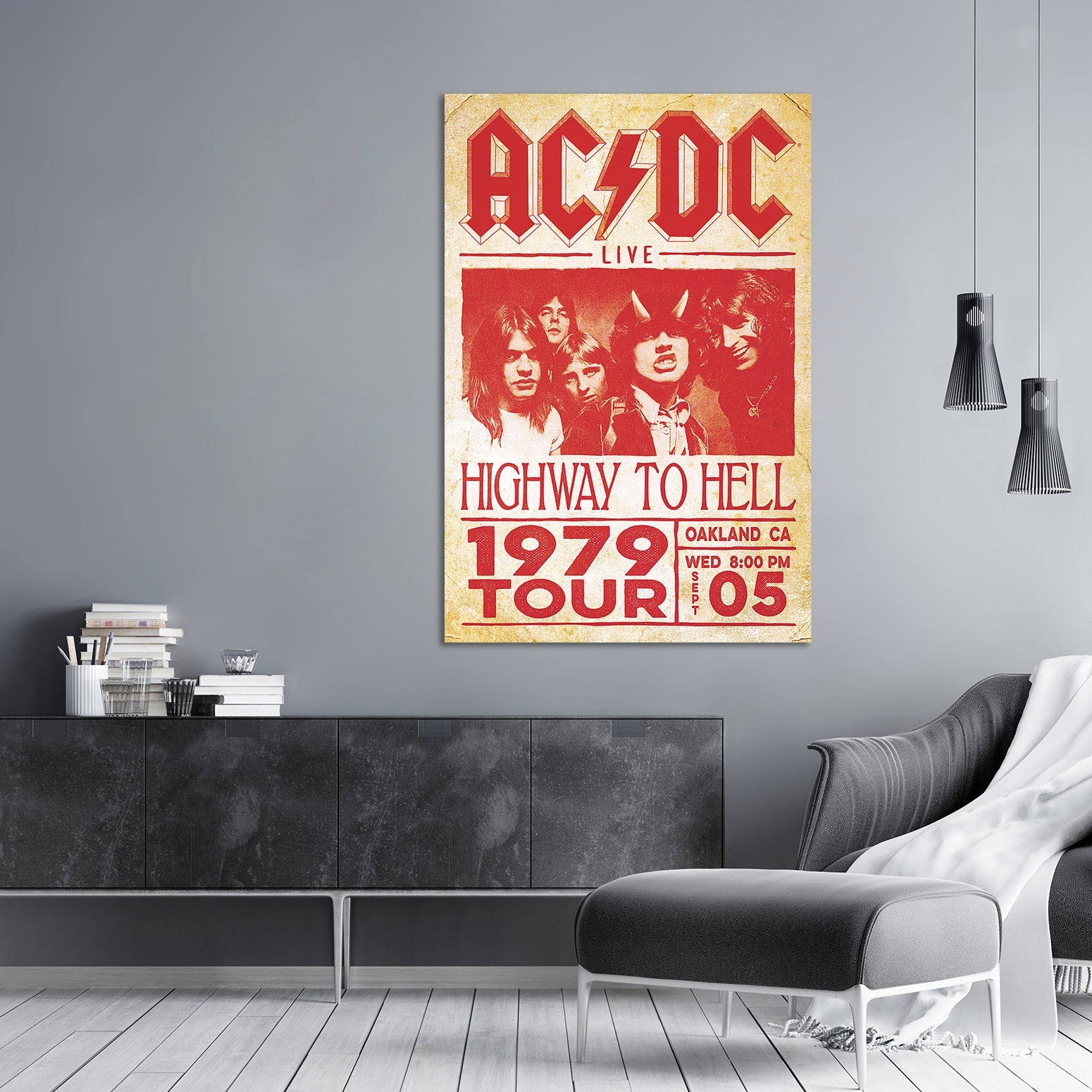 AC/DC Live Highway To Hell Tour 1979 Poster