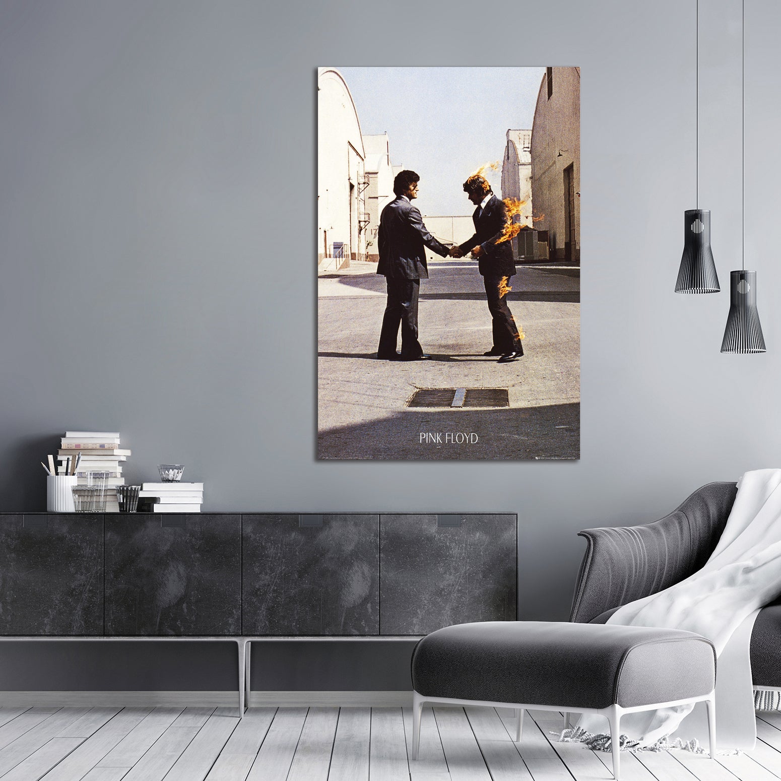Pink Floyd LP Cover Wish You Were Here Poster