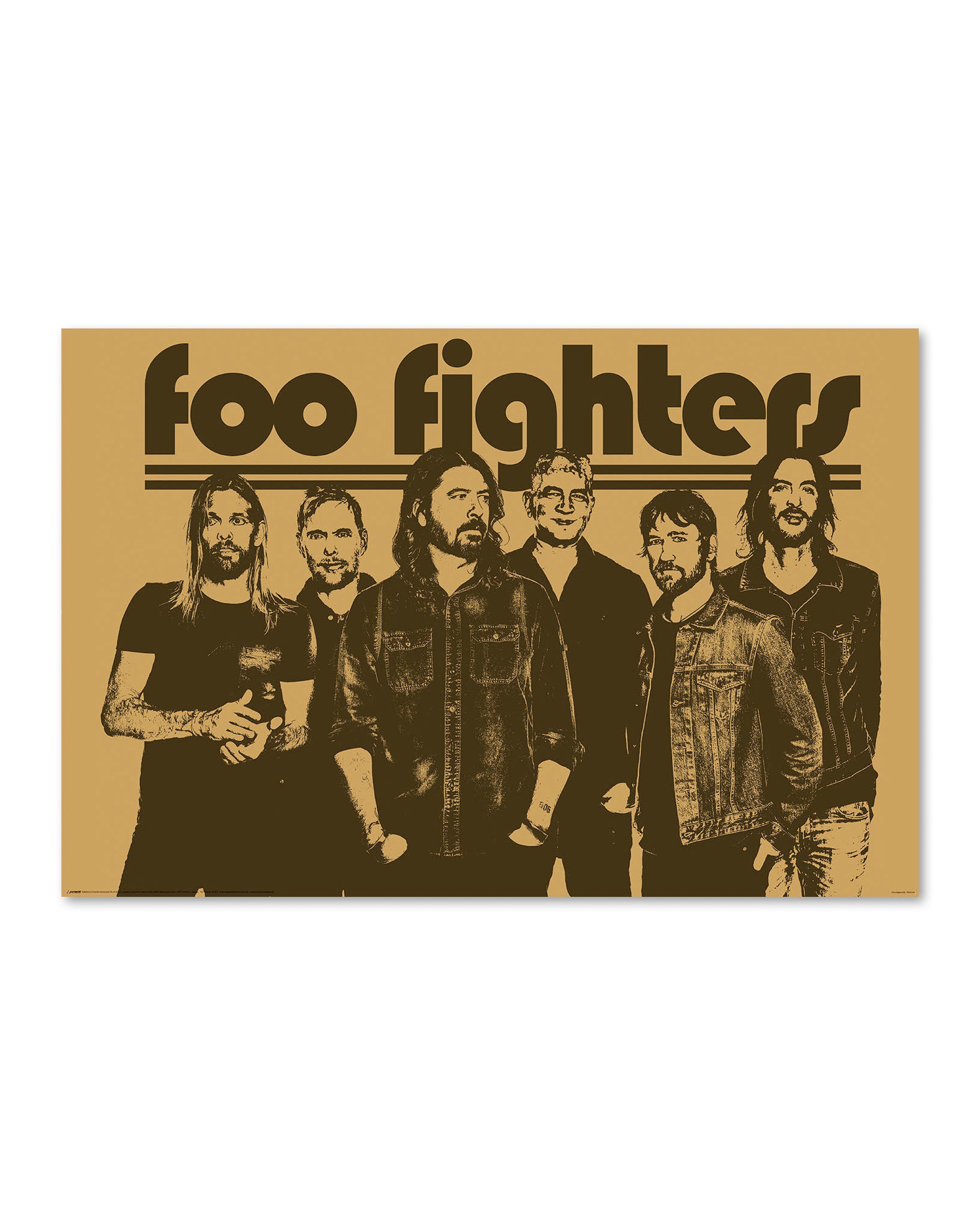 Foo Fighters 61x91,5 cm Group Sepia Vintage Design Poster