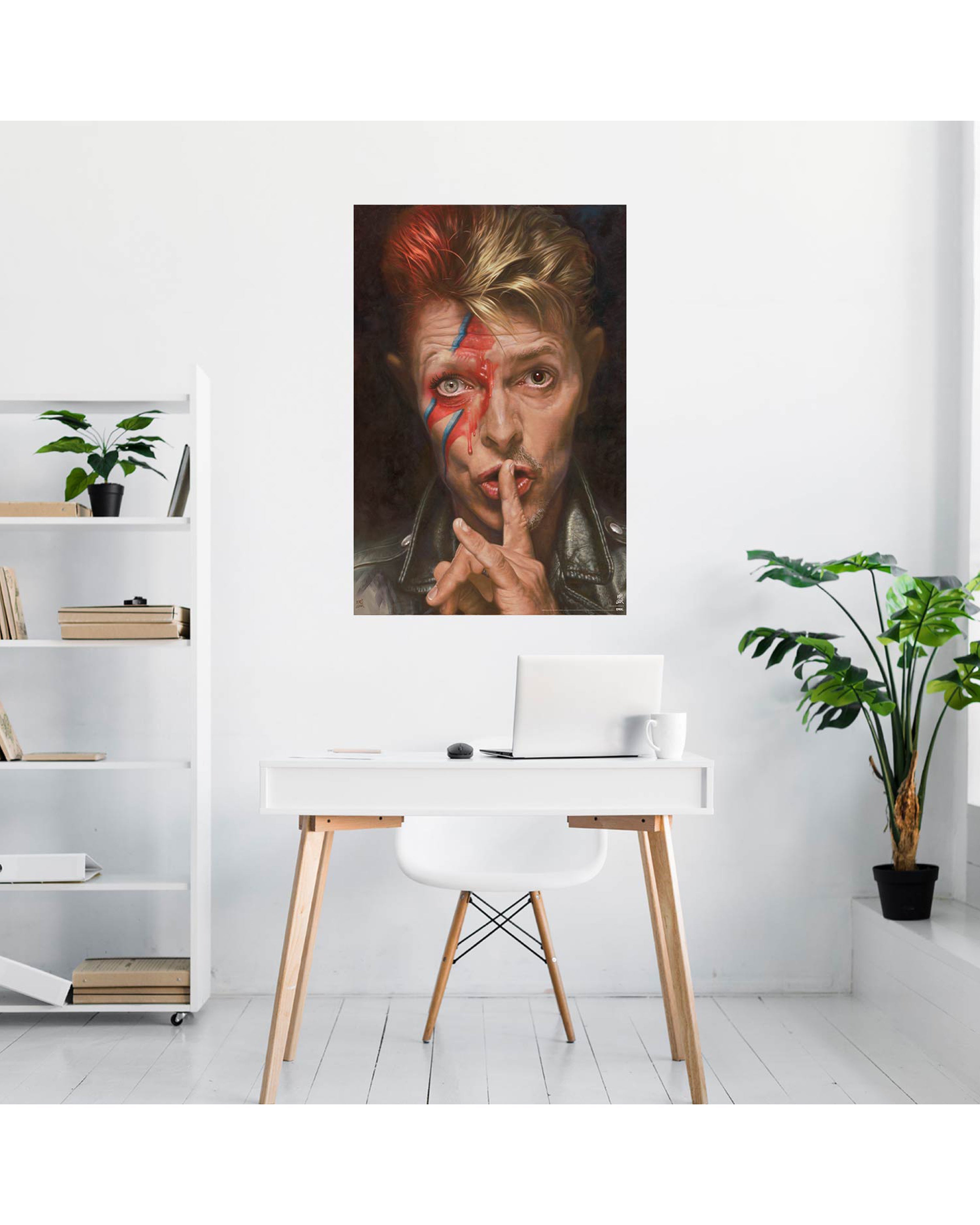 David Bowie Sebastian Krüger Karikatur Poster