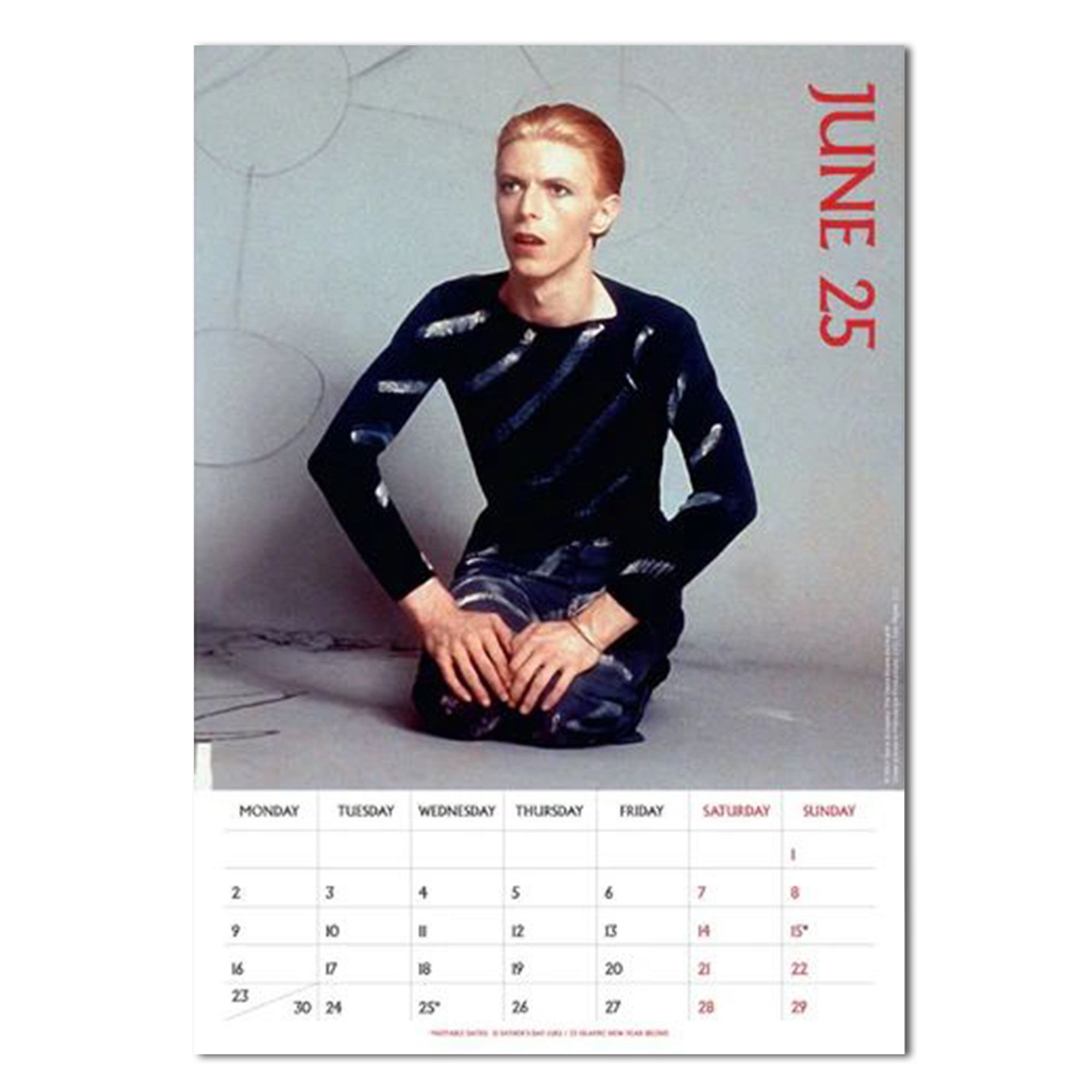 David Bowie 2025 Kalender