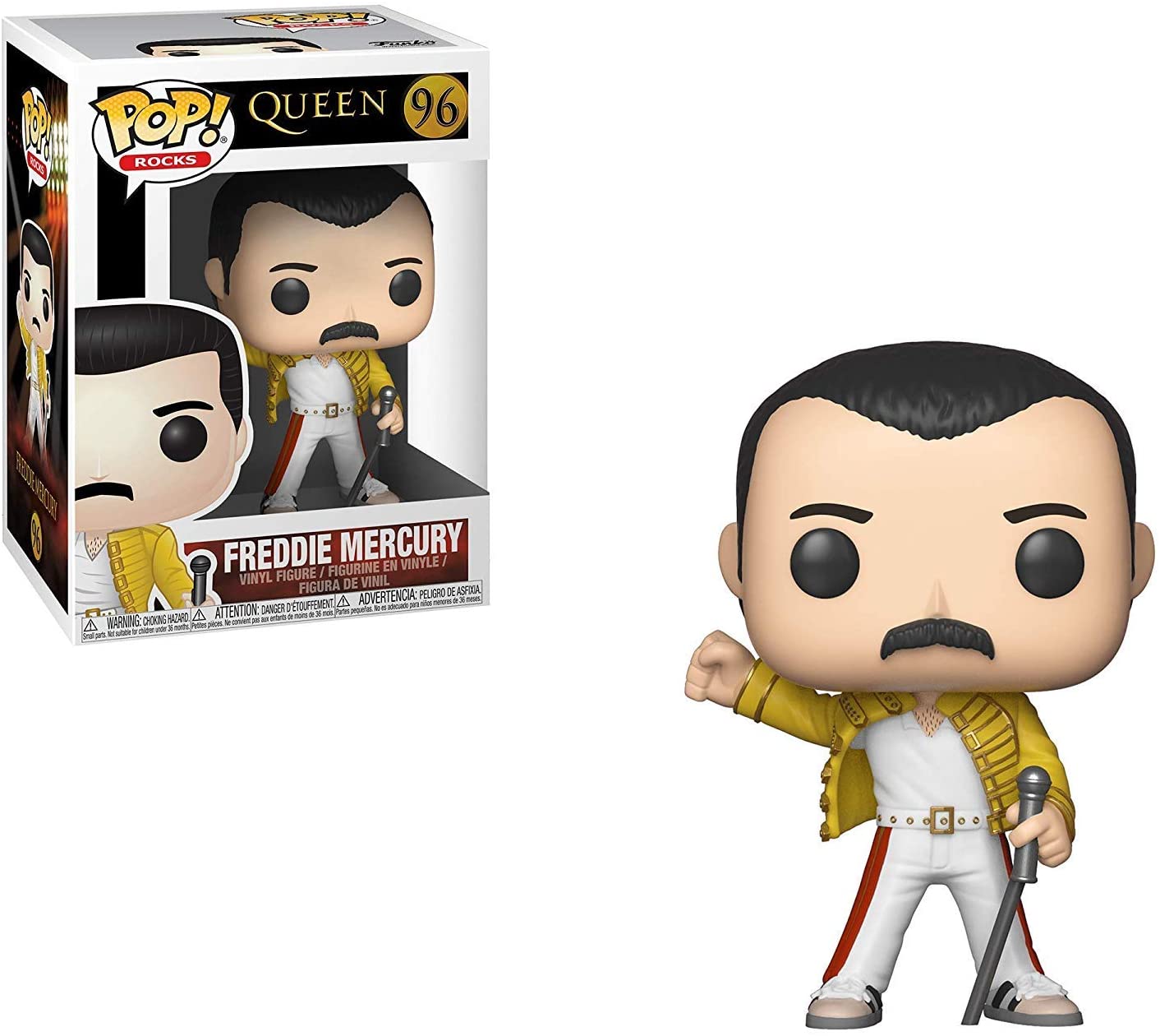 Queen Funko Pop! Freddy Mercury Wembley 1986 # 96 Pop Rocks Figur Neu + Ovp