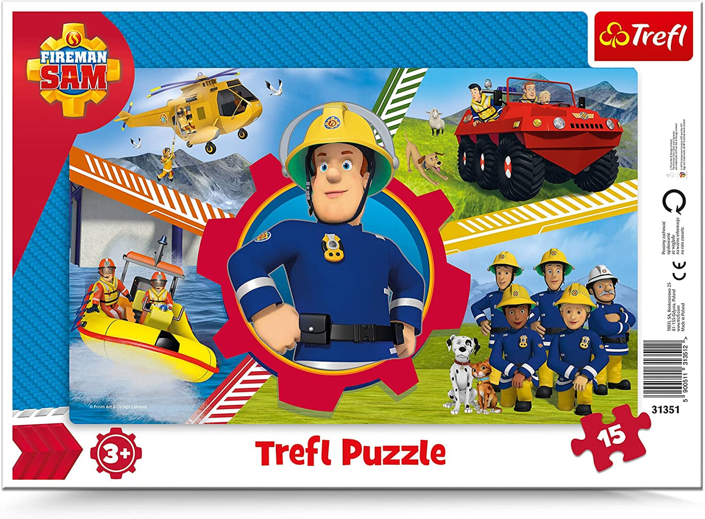 Trefl, Puzzle, Rahmenpuzzle mit Unterlage, 15 Teile Neu