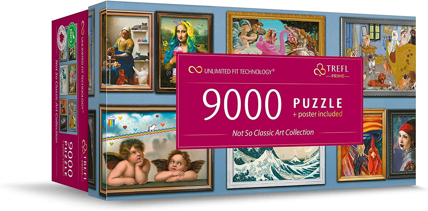 Trefl 81021 9000 Teile, Großes, Dickste Pappe, Bio, Collage, Lustige Puzzles mit Kunstwerken Neu