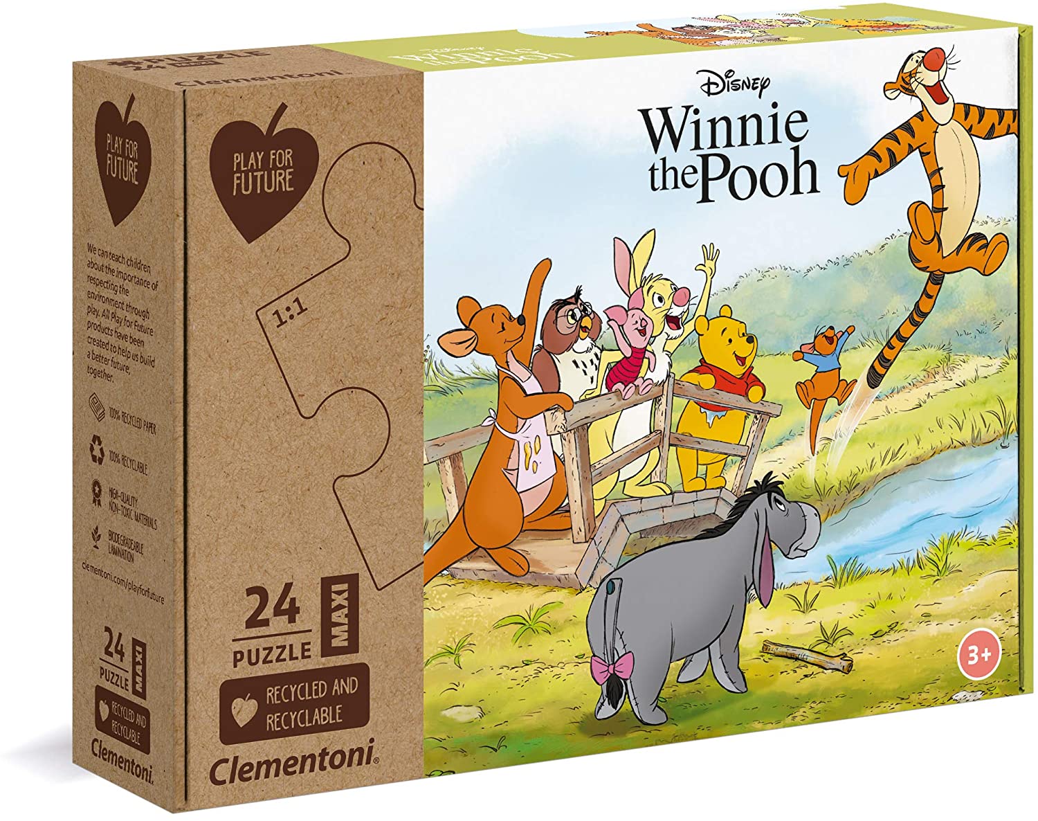 Clementoni 20259 - Winnie the Pooh - 24 Teile Maxi Puzzle - Special Series Puzzle - Play for Future