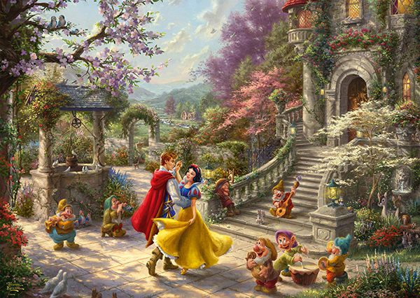 Disney, Schneewittchen - Tanz mit dem Prinzen - 1000 Teile Puzzle (Thomas Kinkade)