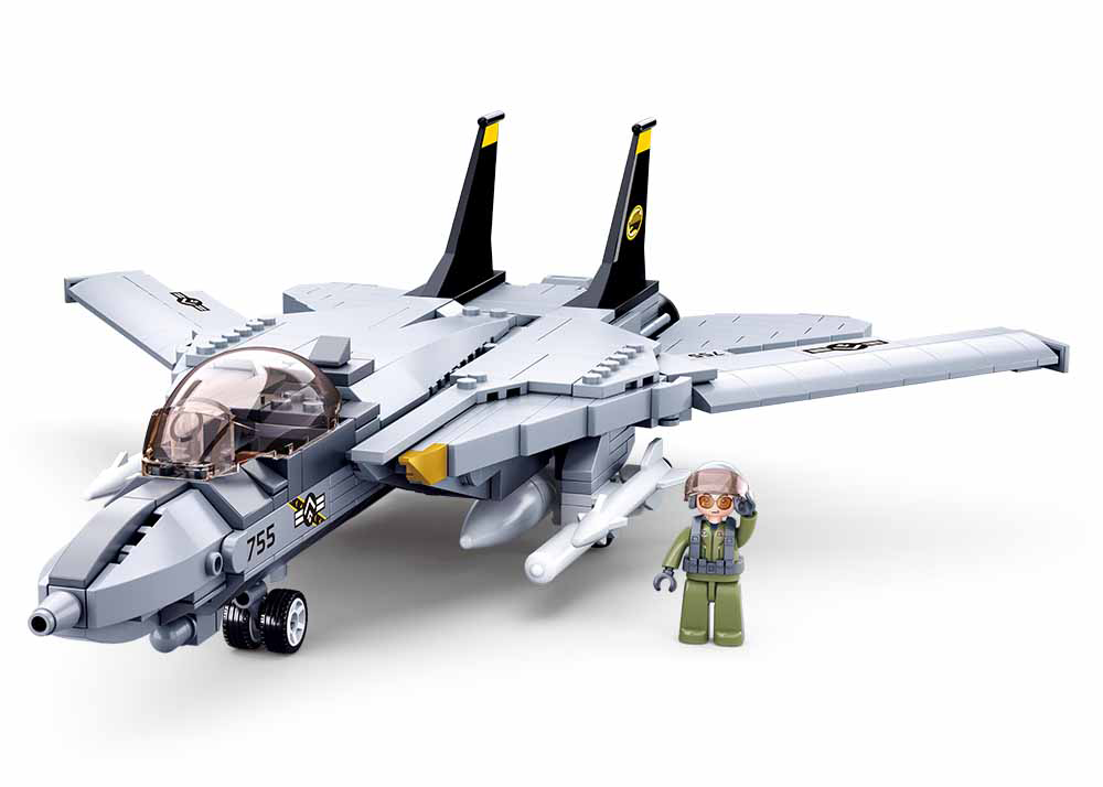 Sluban M38-B0755 - Model Bricks - Moderner Düsenjäger