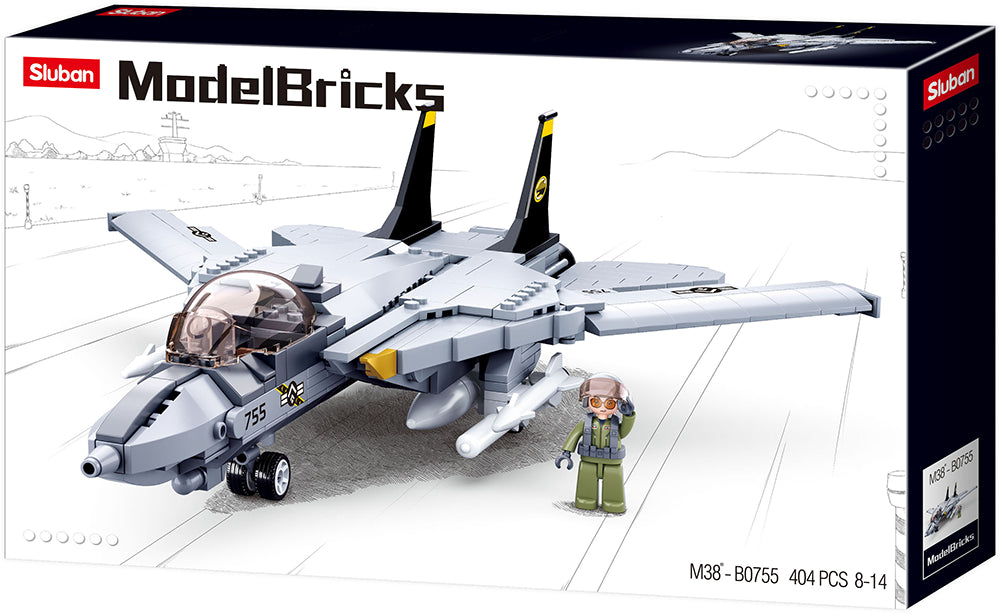 Sluban M38-B0755 - Model Bricks - Moderner Düsenjäger