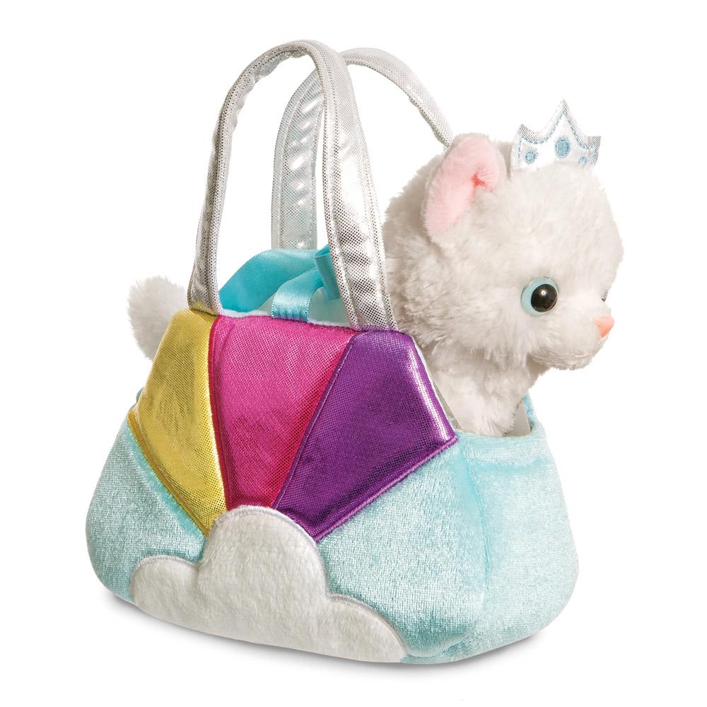 Fancy Regenbogen Kätzchen in einer Tragetasche ca. 21 cm - Plüschfigur