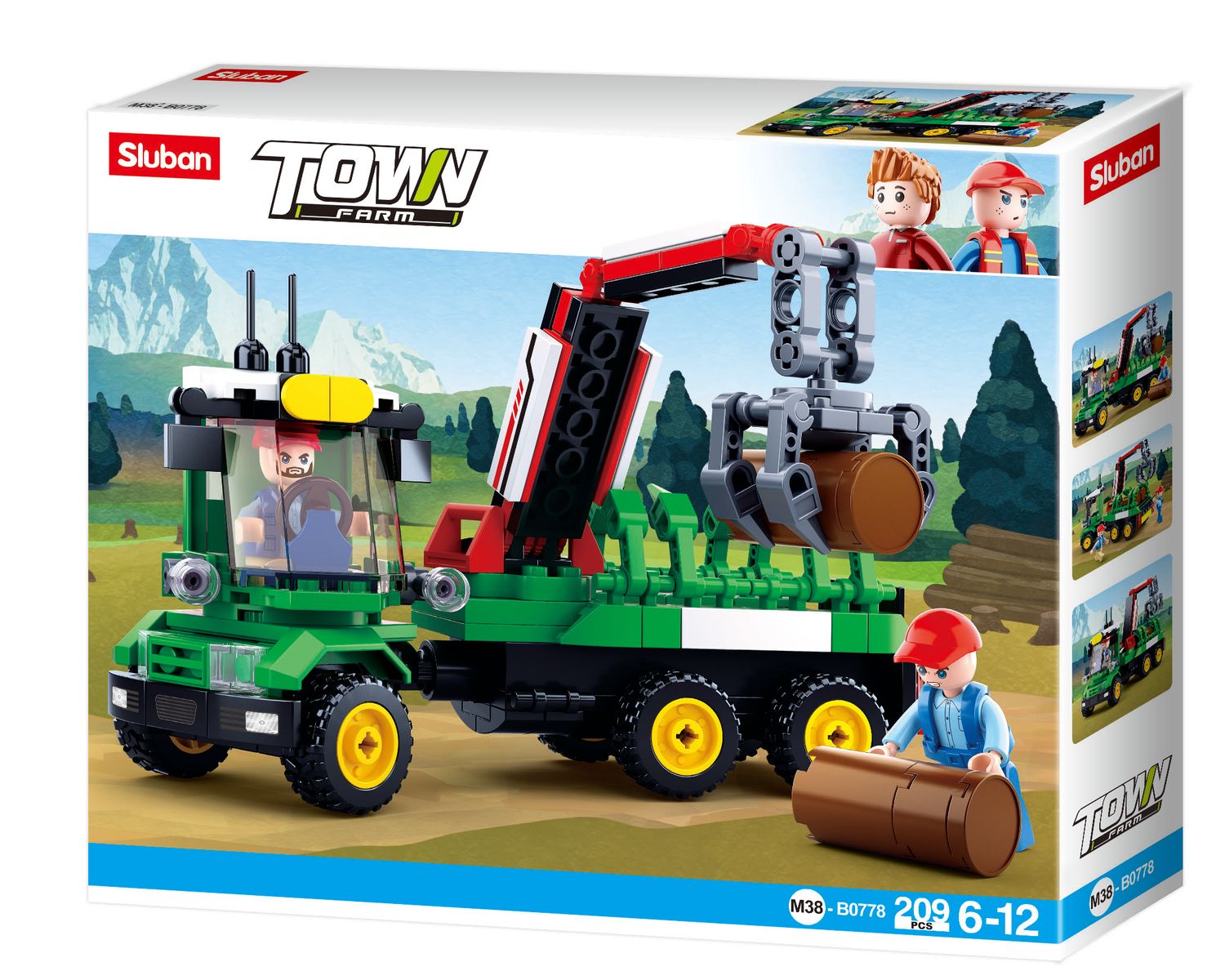 Sluban M38-B0778 - Town Farm - Holzanhänger