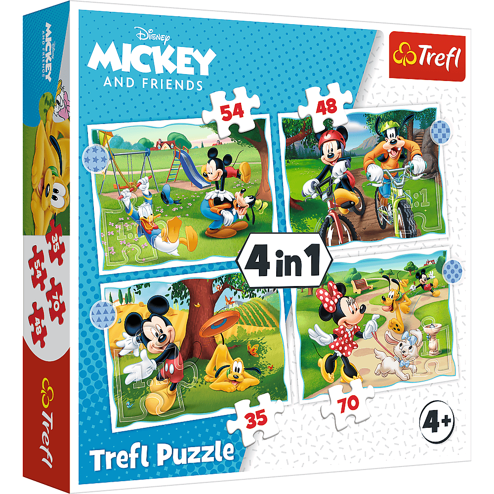 Mickey Mouse - 4 in 1 Puzzle 35, 48, 54, 70 Teile