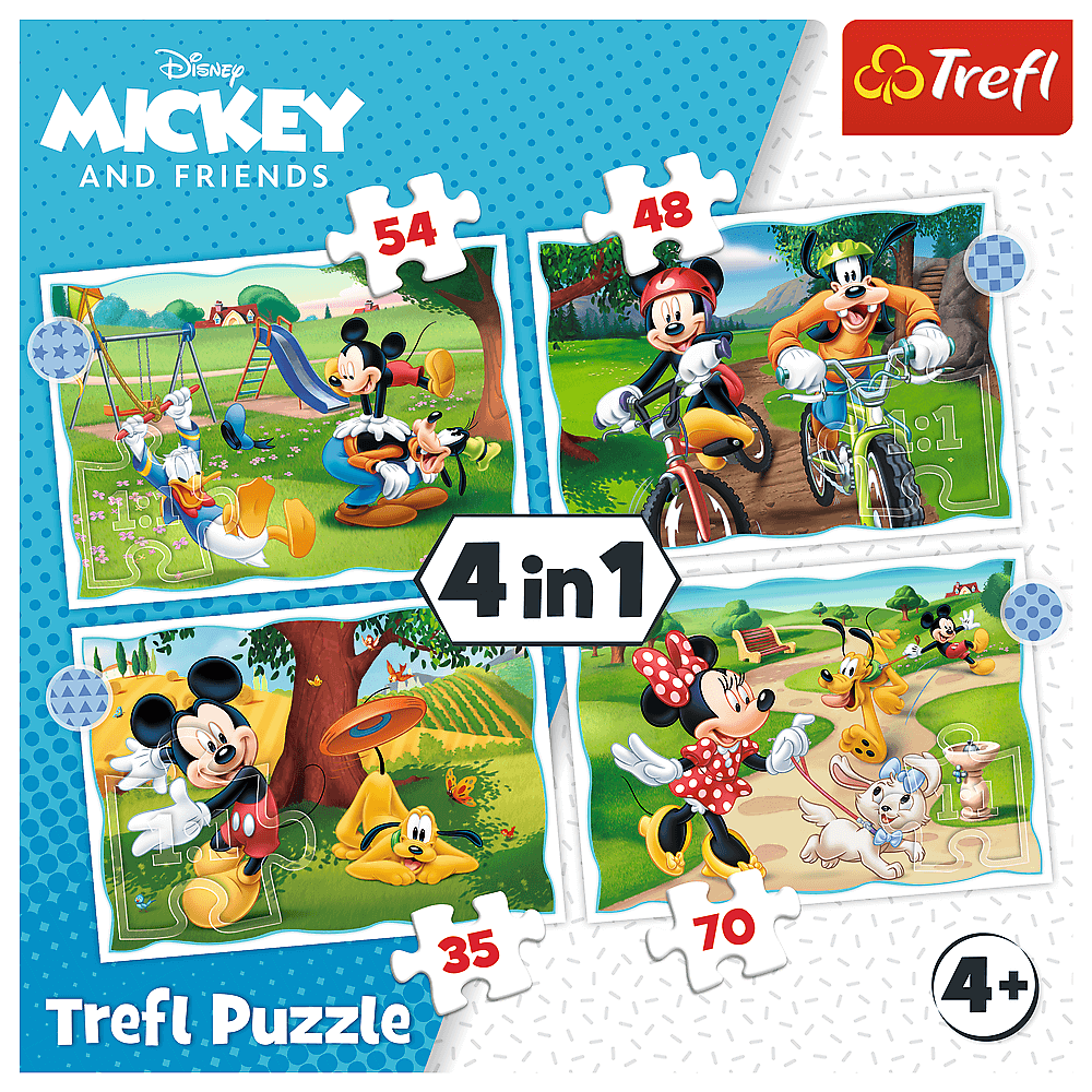 Mickey Mouse - 4 in 1 Puzzle 35, 48, 54, 70 Teile
