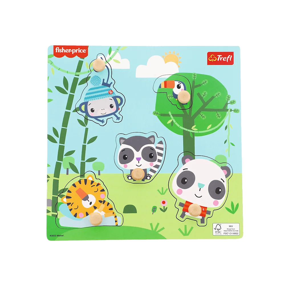 Fisher Price Dschungel - Mini Holzrahmen Puzzle