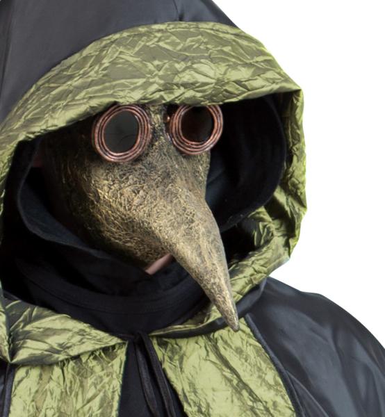 Halbmaske Pestmaske mit Haube - 1-teilig - Adult