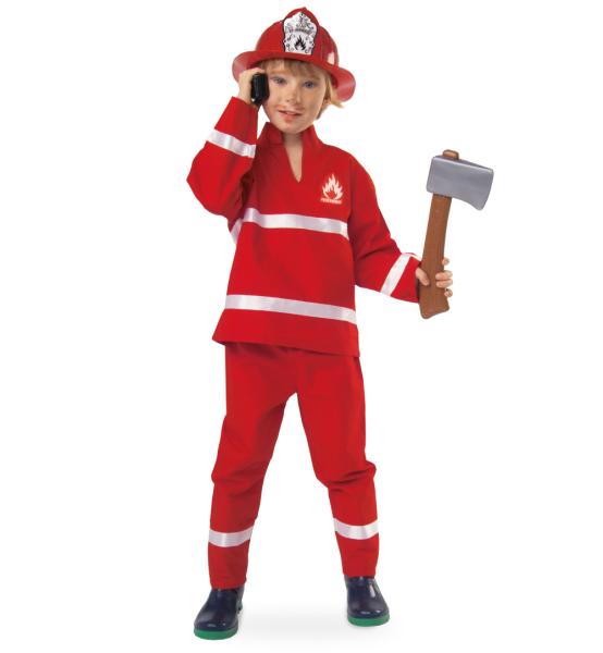 Feuerwehrmann rot - Kostüm 2-teilig - Kids (Größe 116)