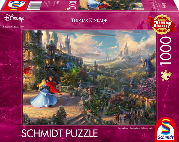 Thomas Kinkade - Sleeping beauty dancing in the enchanted light - Puzzle 1000 Teile