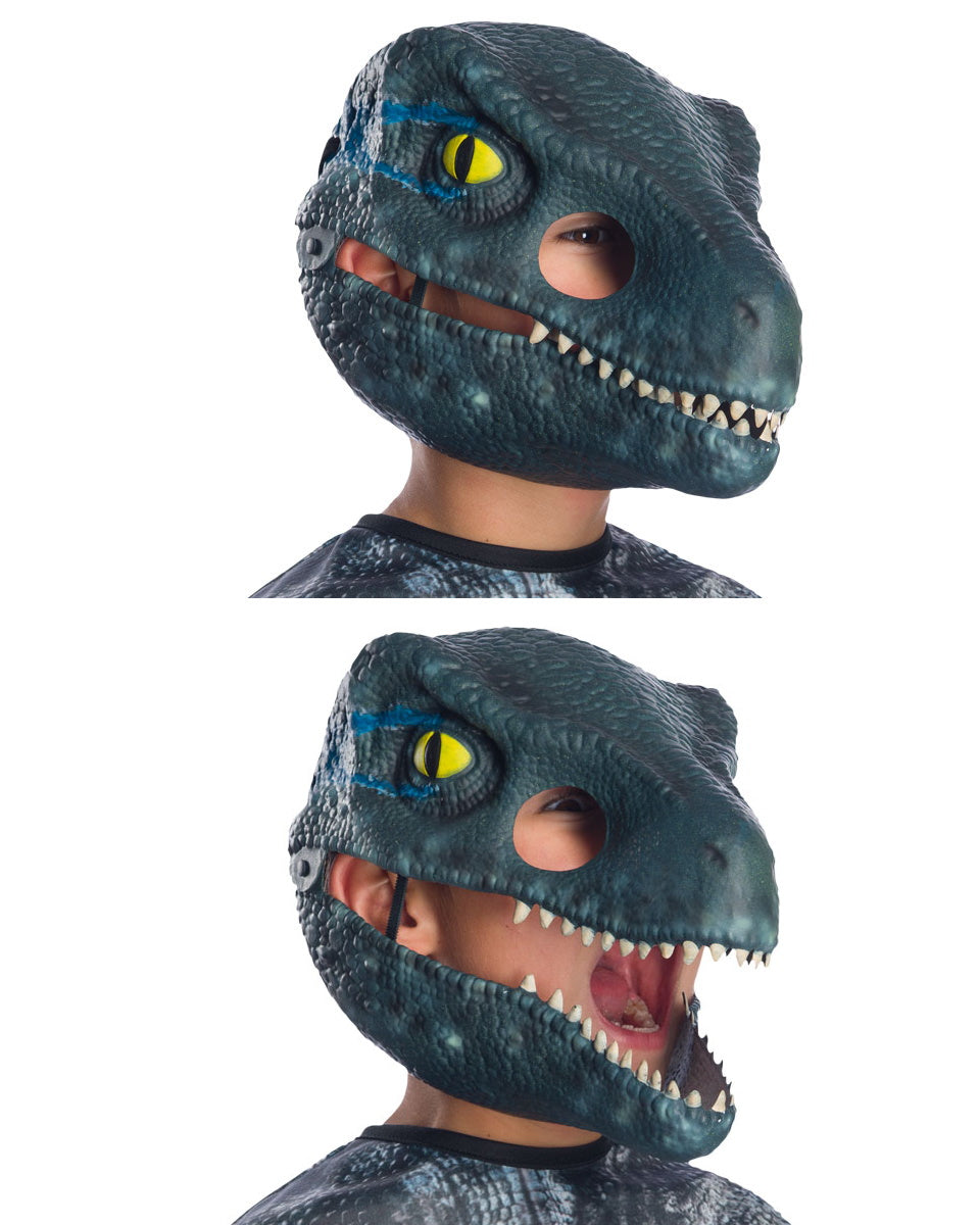 Jurassic World - Dinosaurier Velociraptor Blue - Maske für Kinder