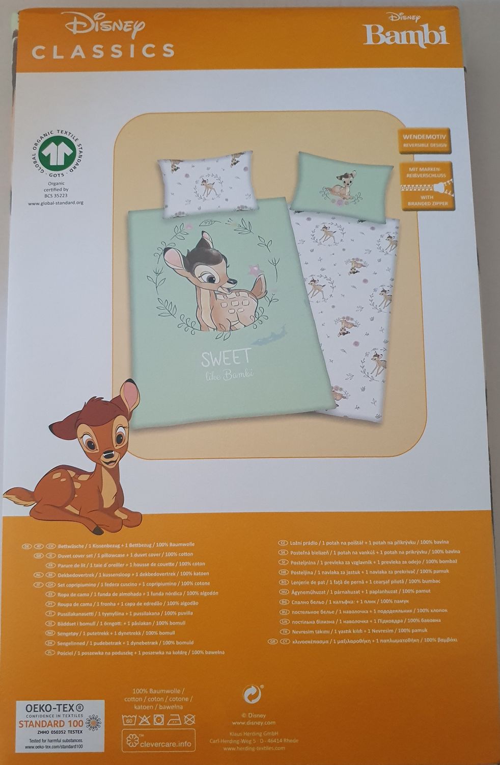 Disney Bambi - Wendebettwäsche - 65/100 x 160 x 210 cm