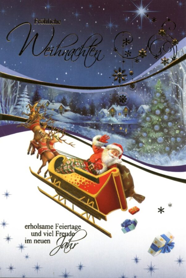 Weihnachtskarten Weihnachtsmann - 100 Stück - 6 Motive