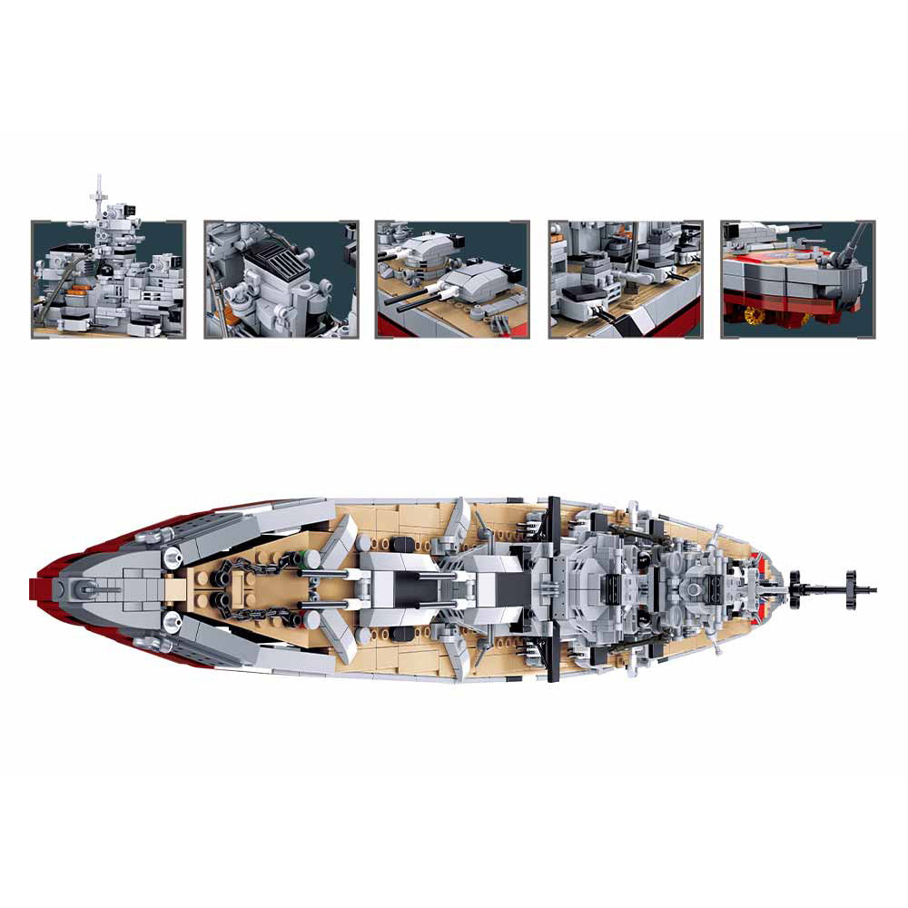 Sluban M38-B1102 - Model Bricks - Schlachtschiff Bismarck 2in1