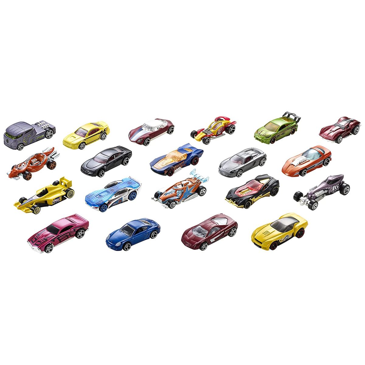 Mattel H7045 - Hot Wheels - Die Cast - 20 Fahrzeuge 1:64